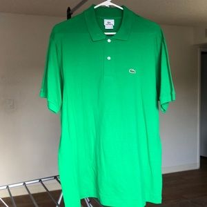 Lacoste green collard polo